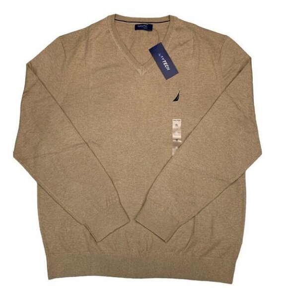 Nautica Mens Navtech V-Neck Sweater Size XL - Picture 1 of 10
